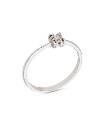 Žiedas su briliantu 0,07 ct.
