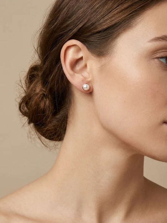 Earrings with pearls