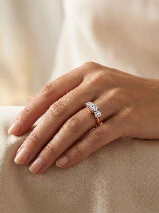 Sužadėtuvių žiedas su 0.5 ct natūraliais briliantais