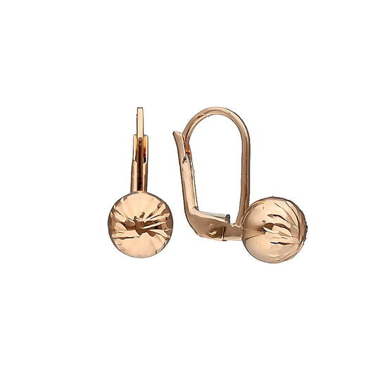 Zelta auskari sievietēm ar burbuļu dizainu.