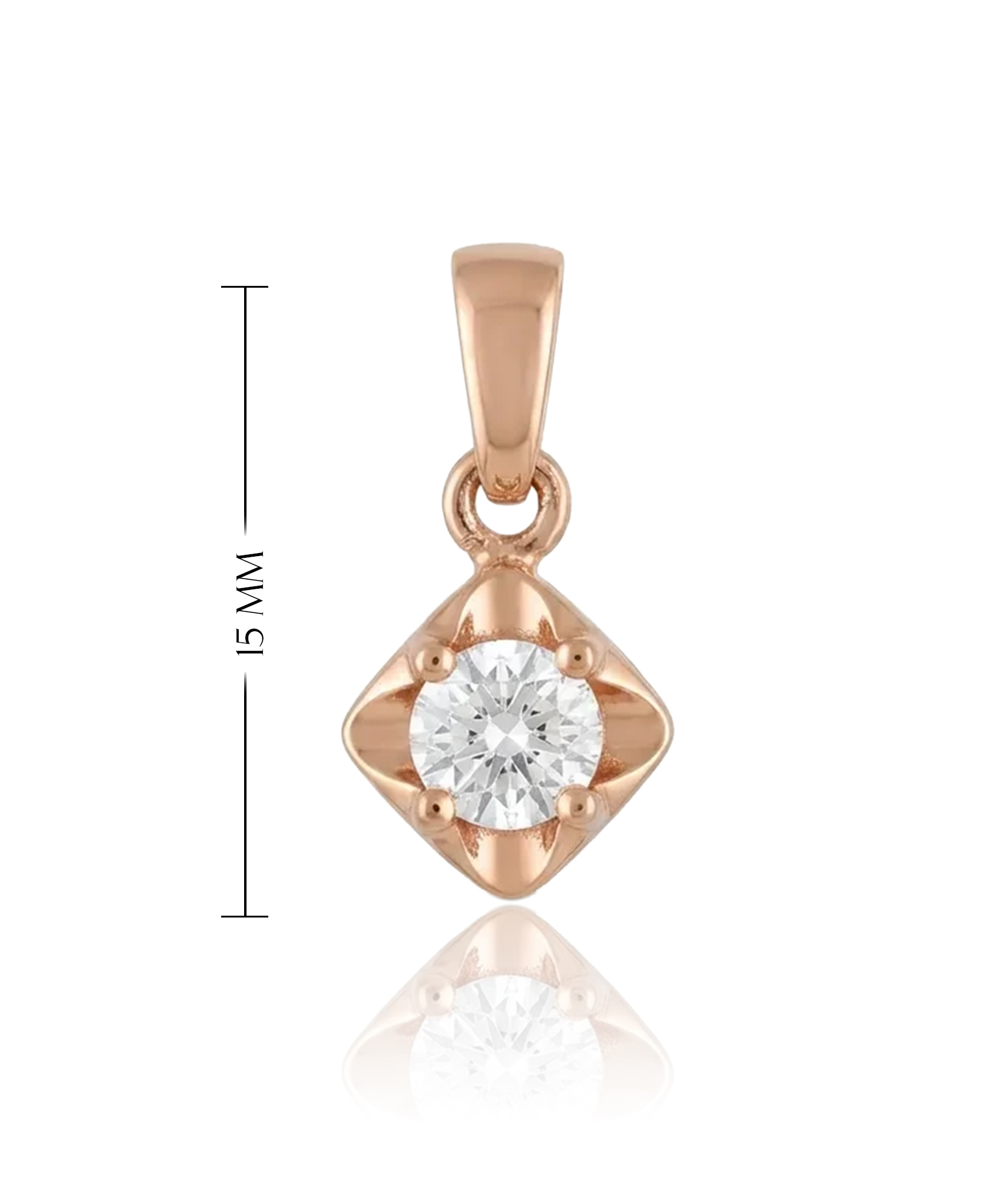 elegantiškas pakabukas su centriniu cirkoniu