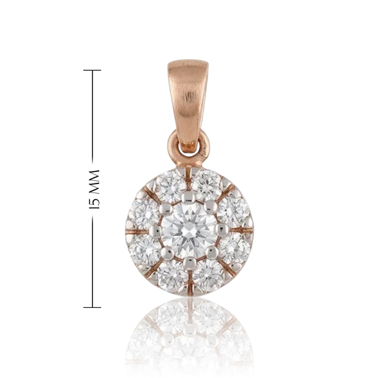 Pakabukas su centriniu ir smulkiais cirkoniais