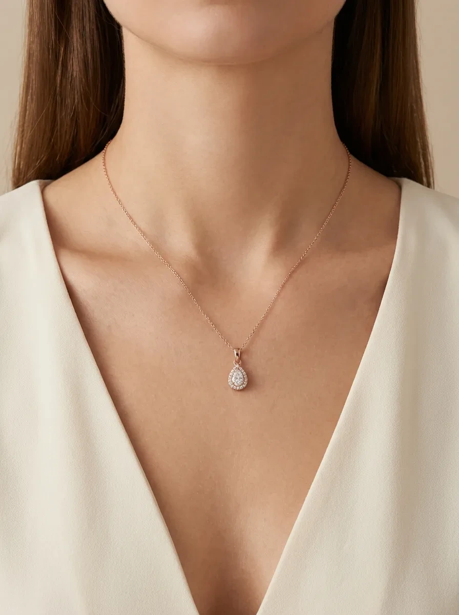 Elegantiškas pakabukas su centriniu cirkoniu