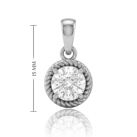 Klasikinis pakabukas su centriniu cirkoniu