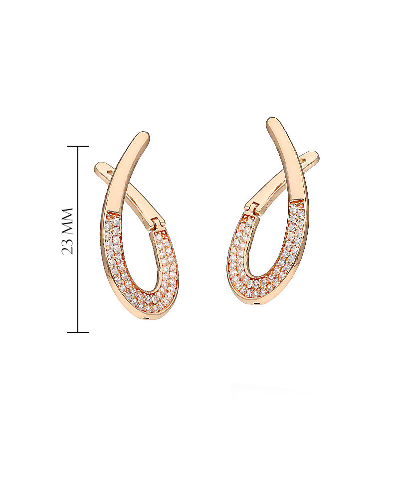 Zelta auskari ar cirkoniem