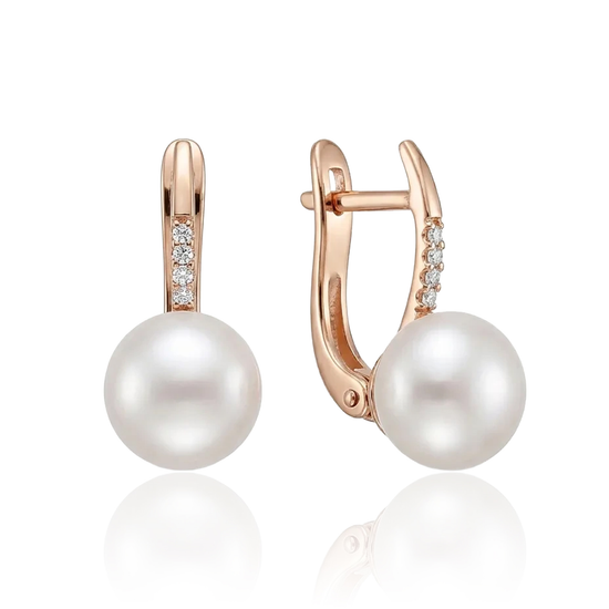 Klasikiniai auskarai su perlu