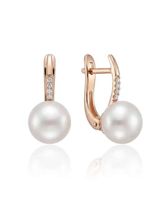 Klasikiniai auskarai su perlu