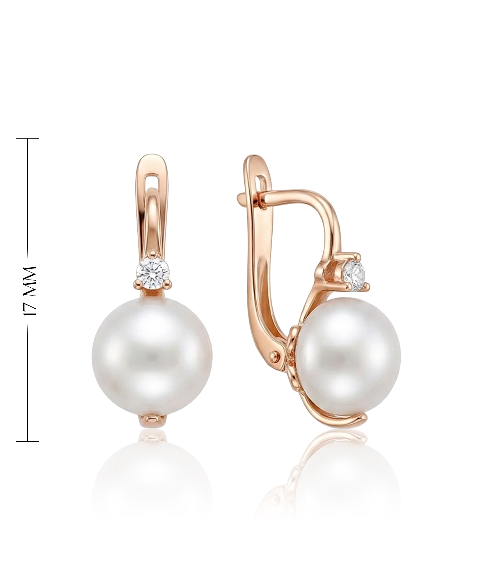 elegantiški perlo auskarai