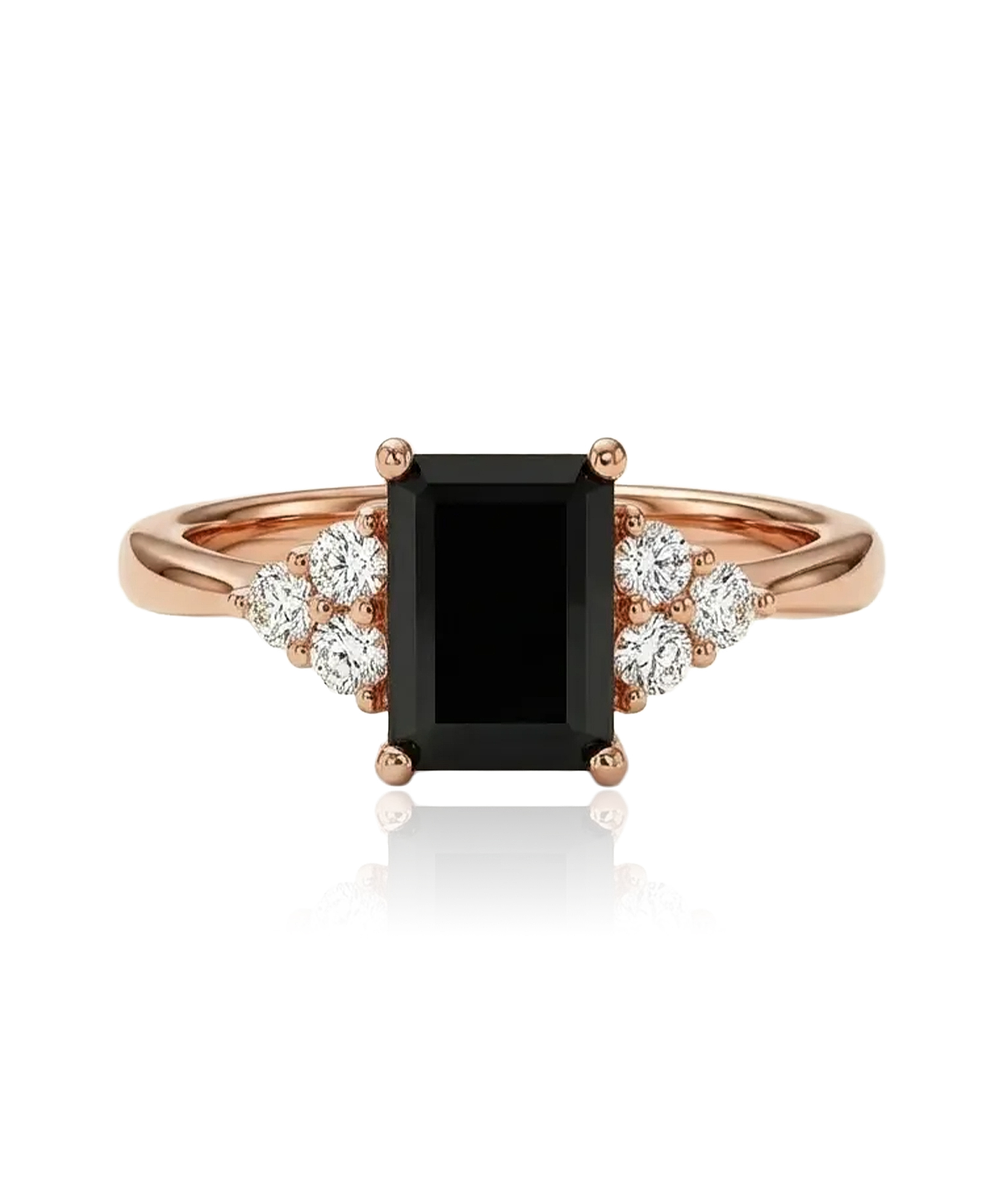 Auksinis žiedas su juodu akmeniu 16.5 dydis