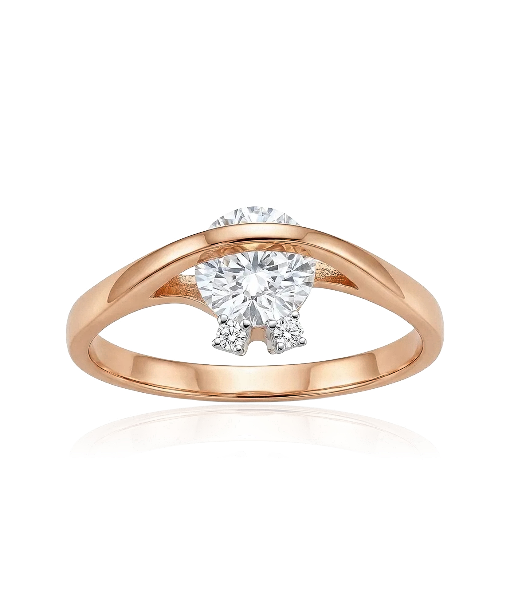 Auksinis žiedas su centriniu akmeniu