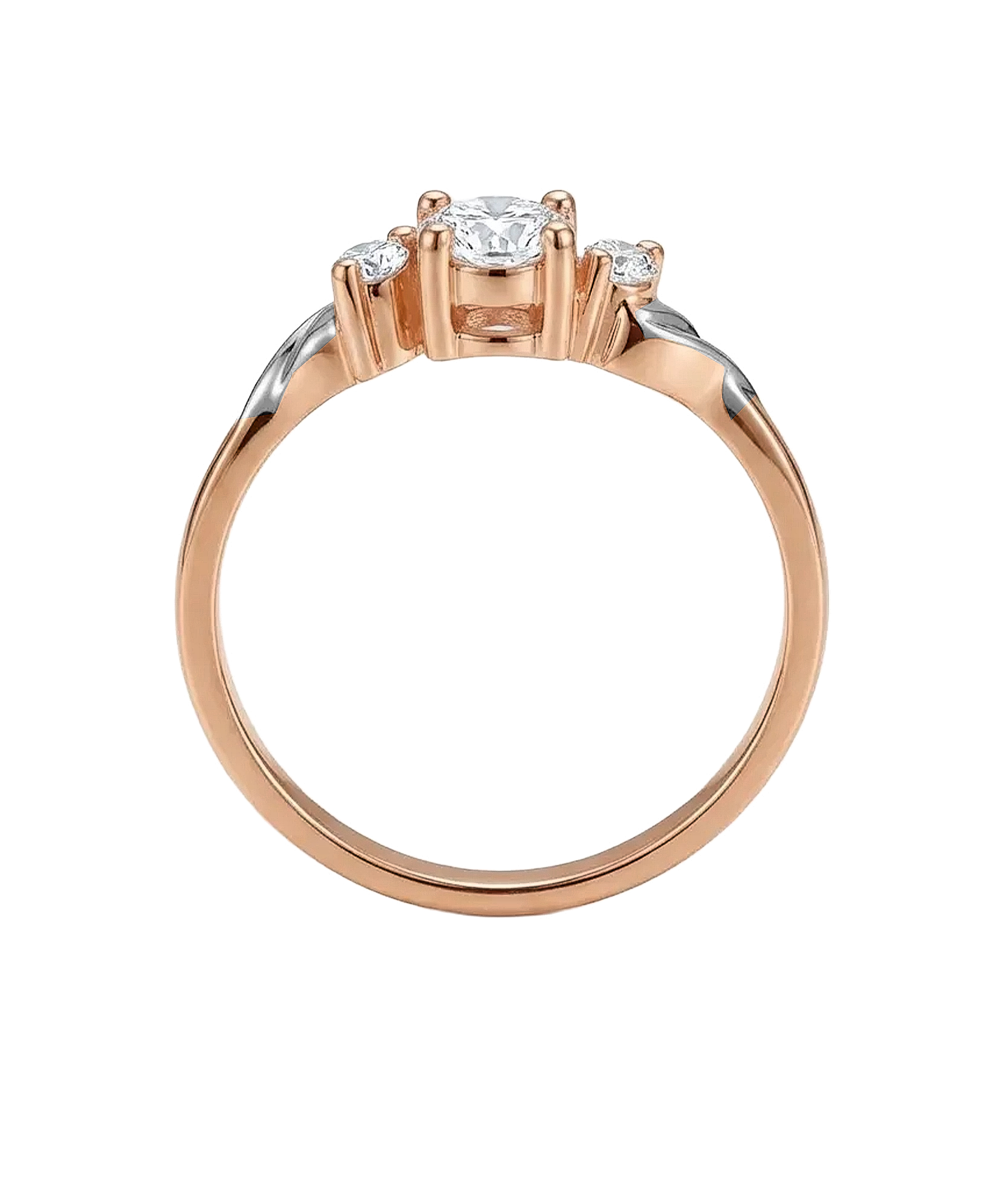 Auksinis žiedas su centriniu akmeniu