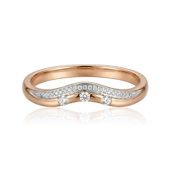 Moteriškas auksinis žiedas su cirkoniais