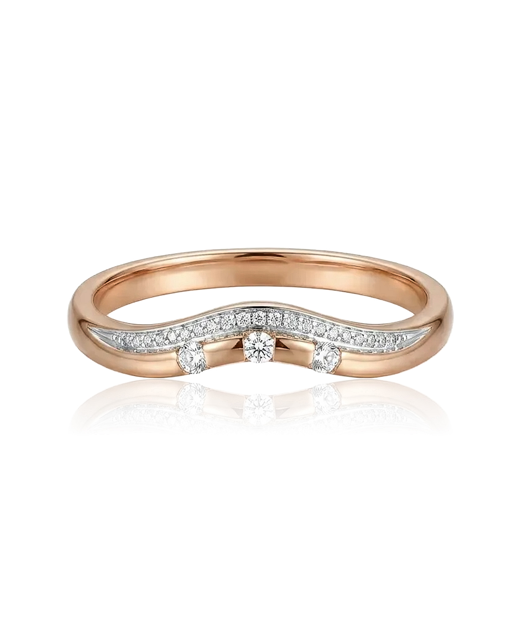 Moteriškas auksinis žiedas su cirkoniais