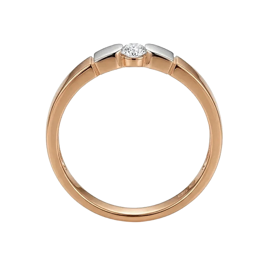 Elegantiškas auksinis žiedas su akmeniu