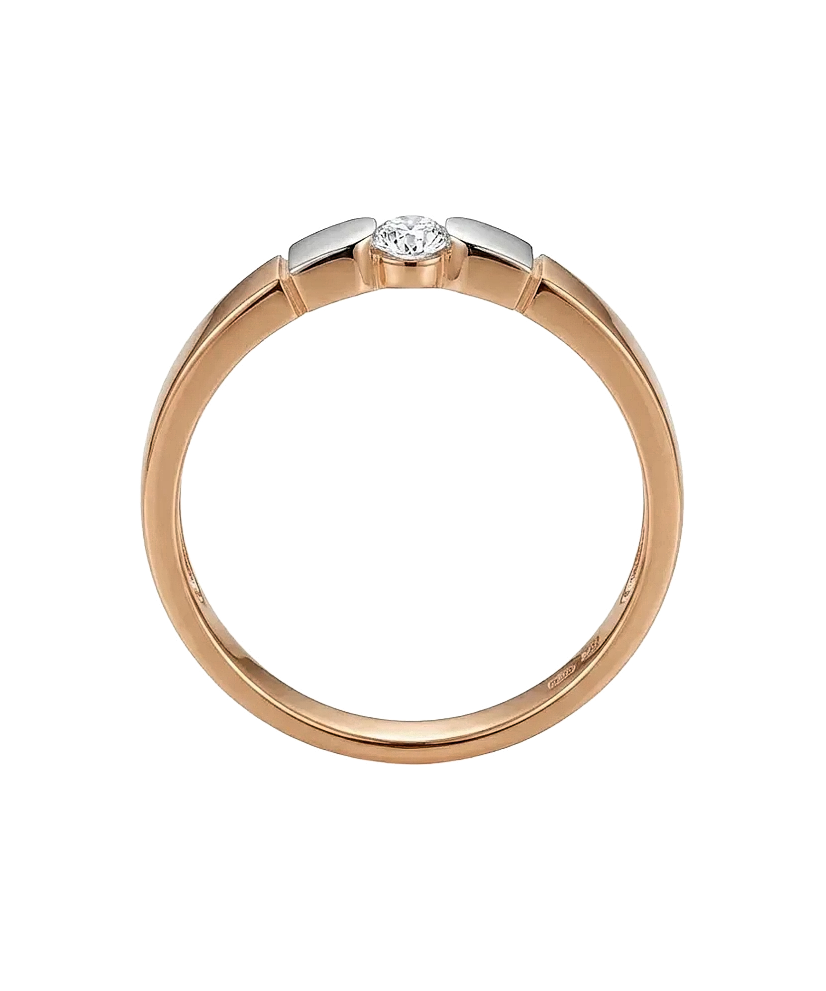 Elegantiškas auksinis žiedas su akmeniu