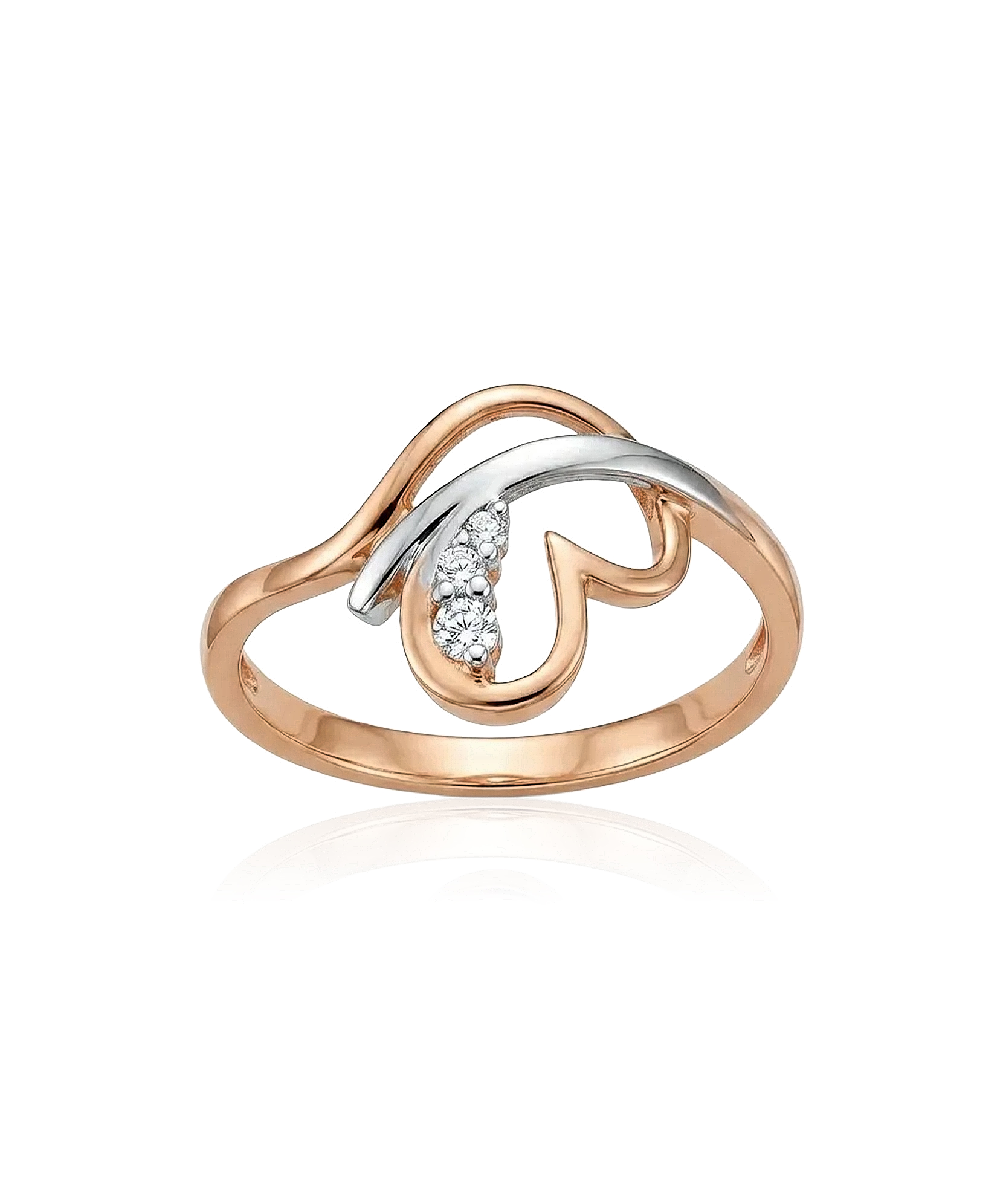 Auksinis žiedas su cirkoniais 17 dydis