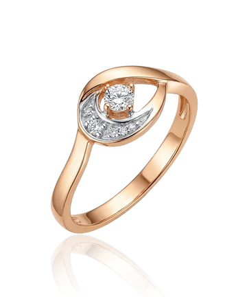 Auksinis žiedas su cirkoniais 17 dydis