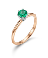 Auksinis žiedas su smaragdu 0,40 ct, 17 dydis