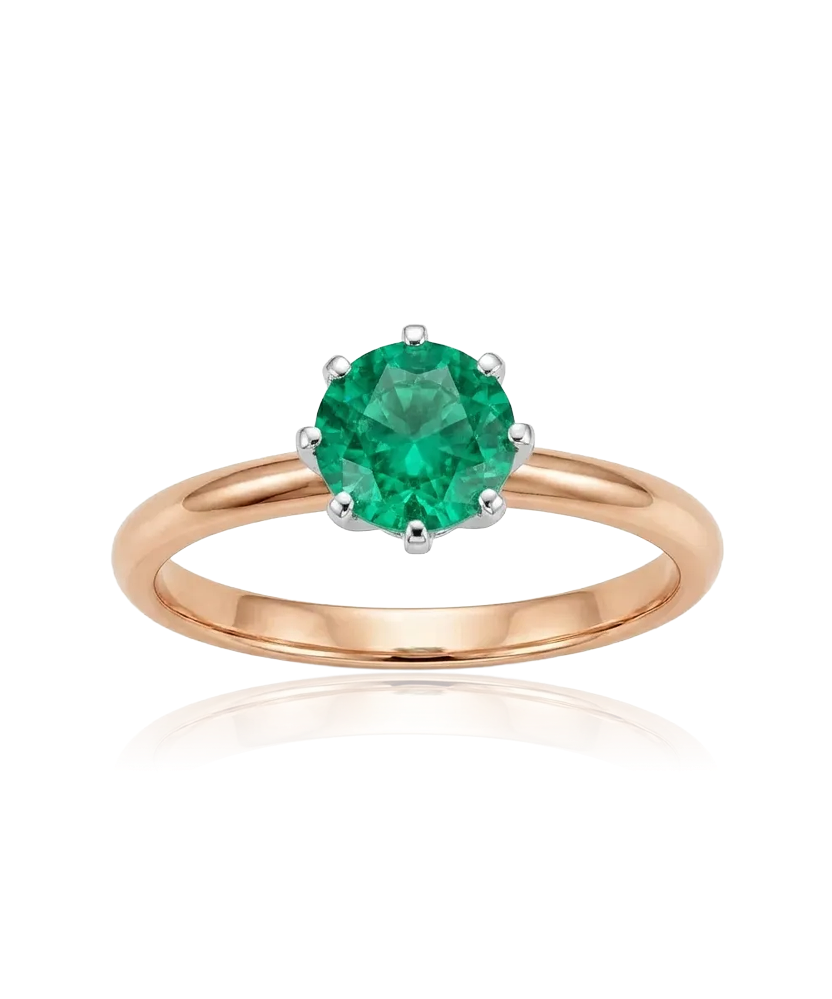 Klasikinis žiedas su 0,40 ct smaragdu