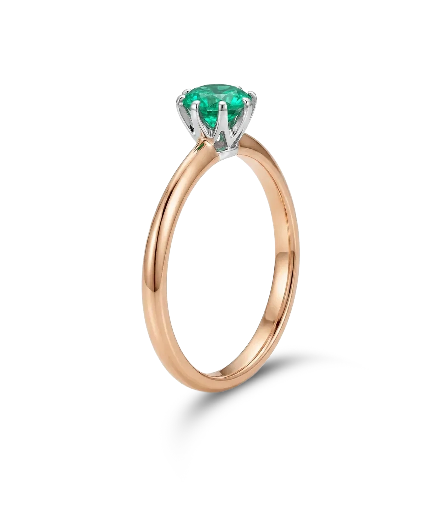 Auksinis žiedas 17 dydis su smaragdu