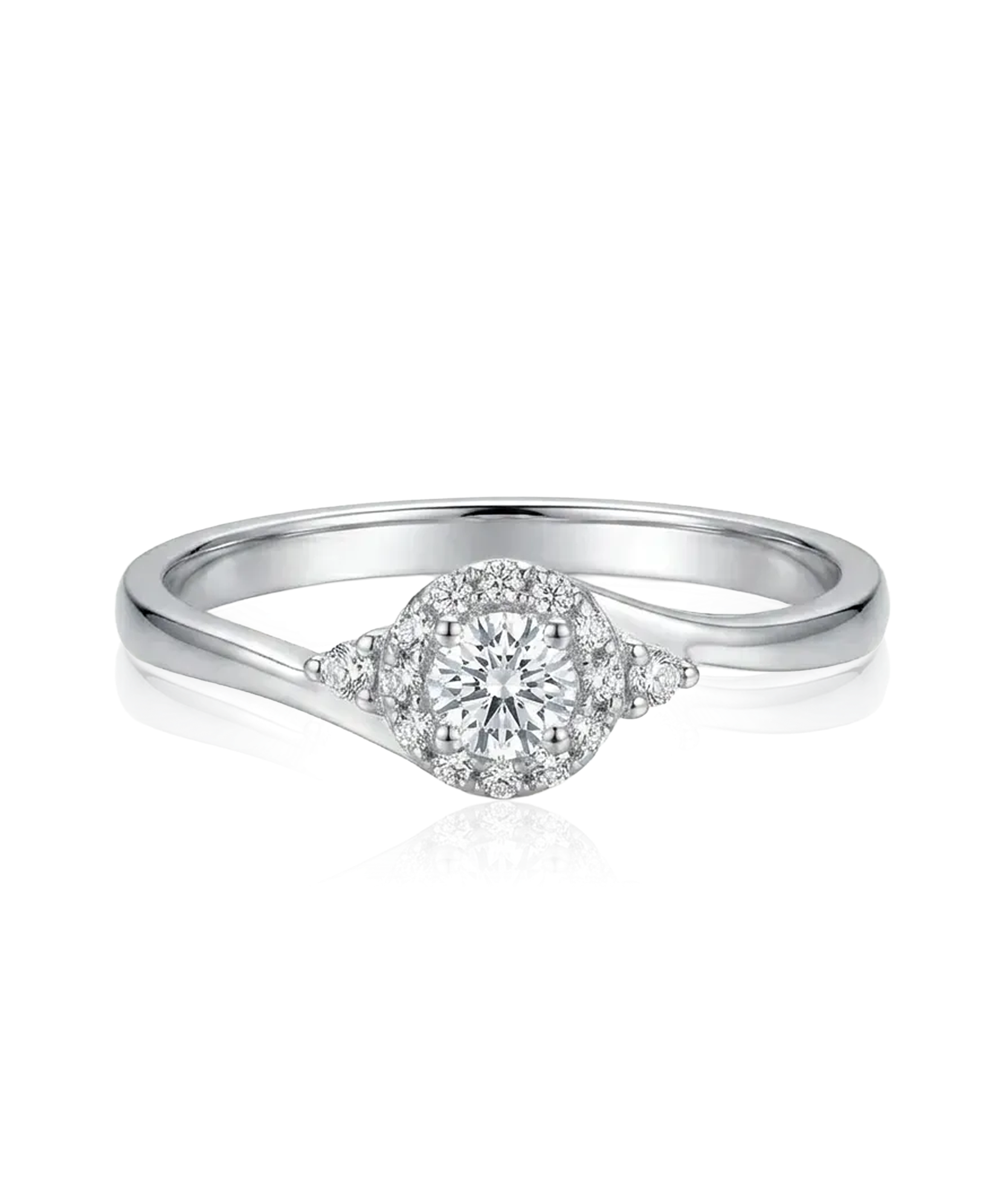 Sužadėtuvių žiedas su 0,17 ct briliantu