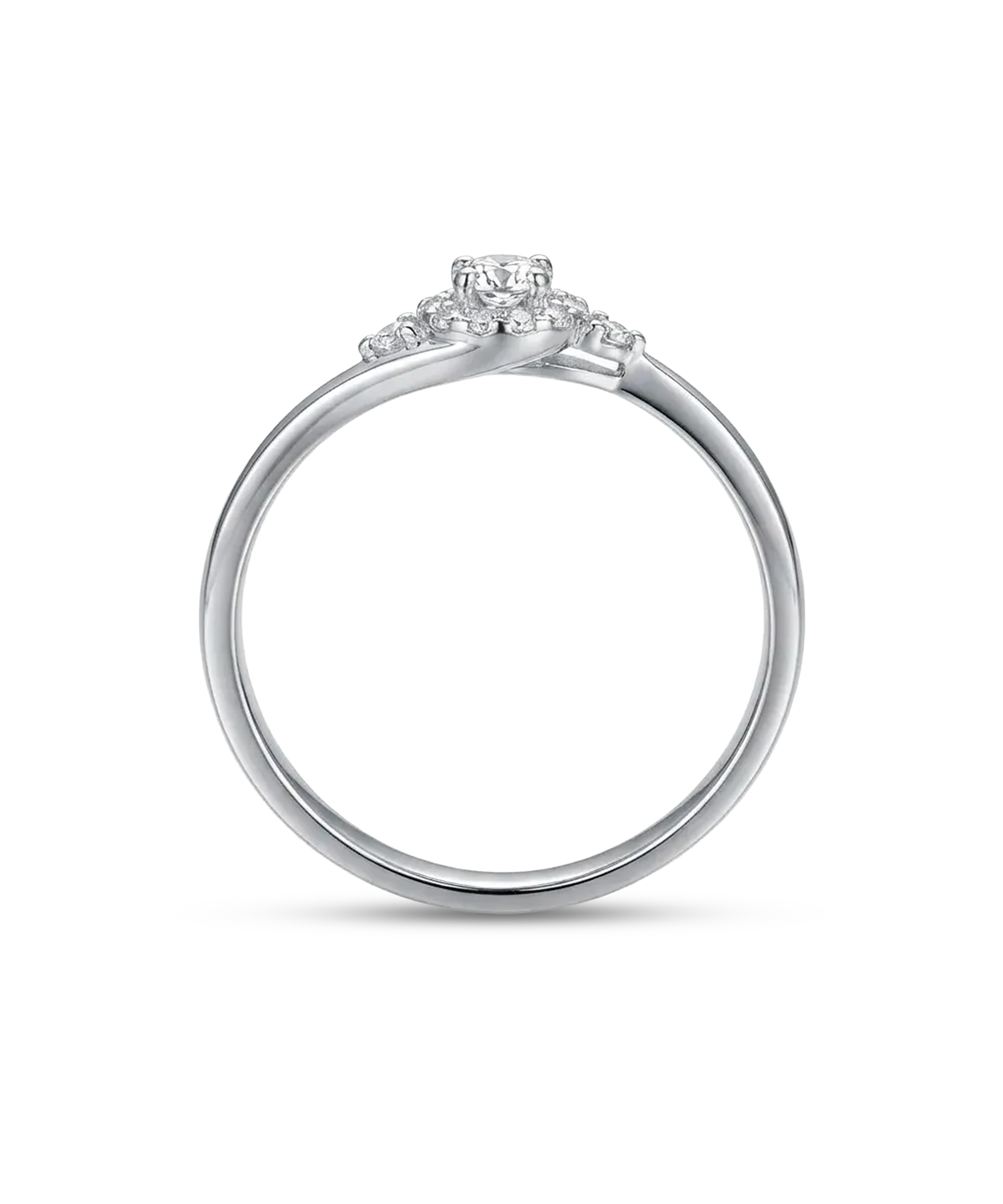 Auksinis žiedas 18 dydis su briliantu