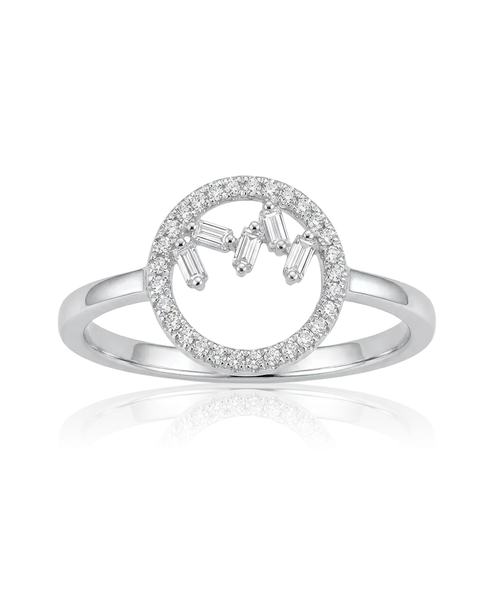 Žiedas su 0,07 ct briliantais