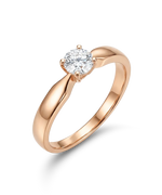 Auksinis žiedas su briliantu 0,3 ct 16.5 dydis