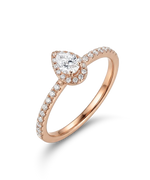 Auksinis žiedas su briliantais 0,465 ct 18 dydis