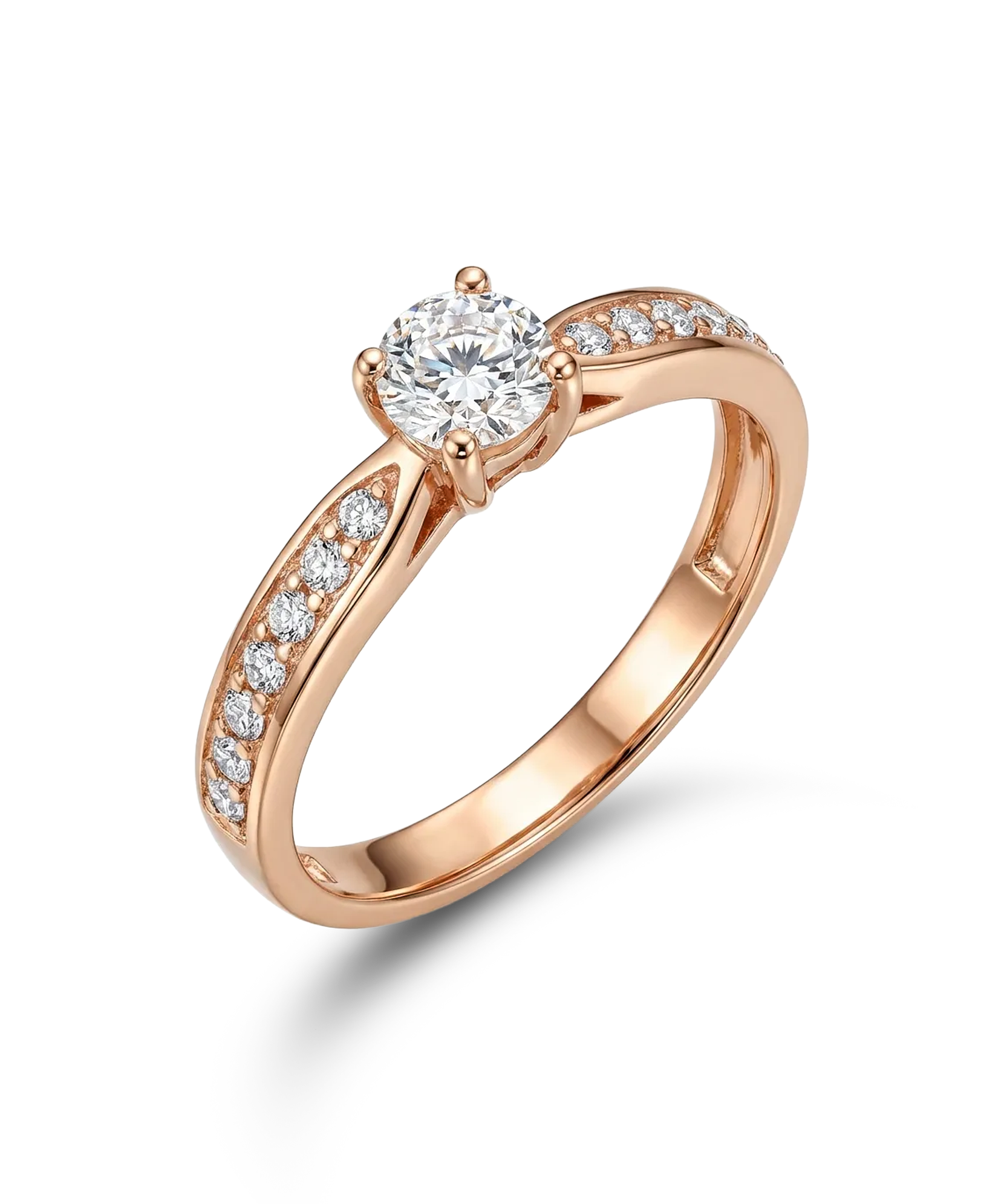 Auksinis žiedas su 0,40 ct deimantu, 16.5 dydis