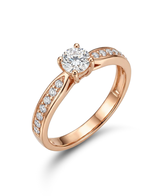 Auksinis žiedas su 0,40 ct deimantu, 16.5 dydis