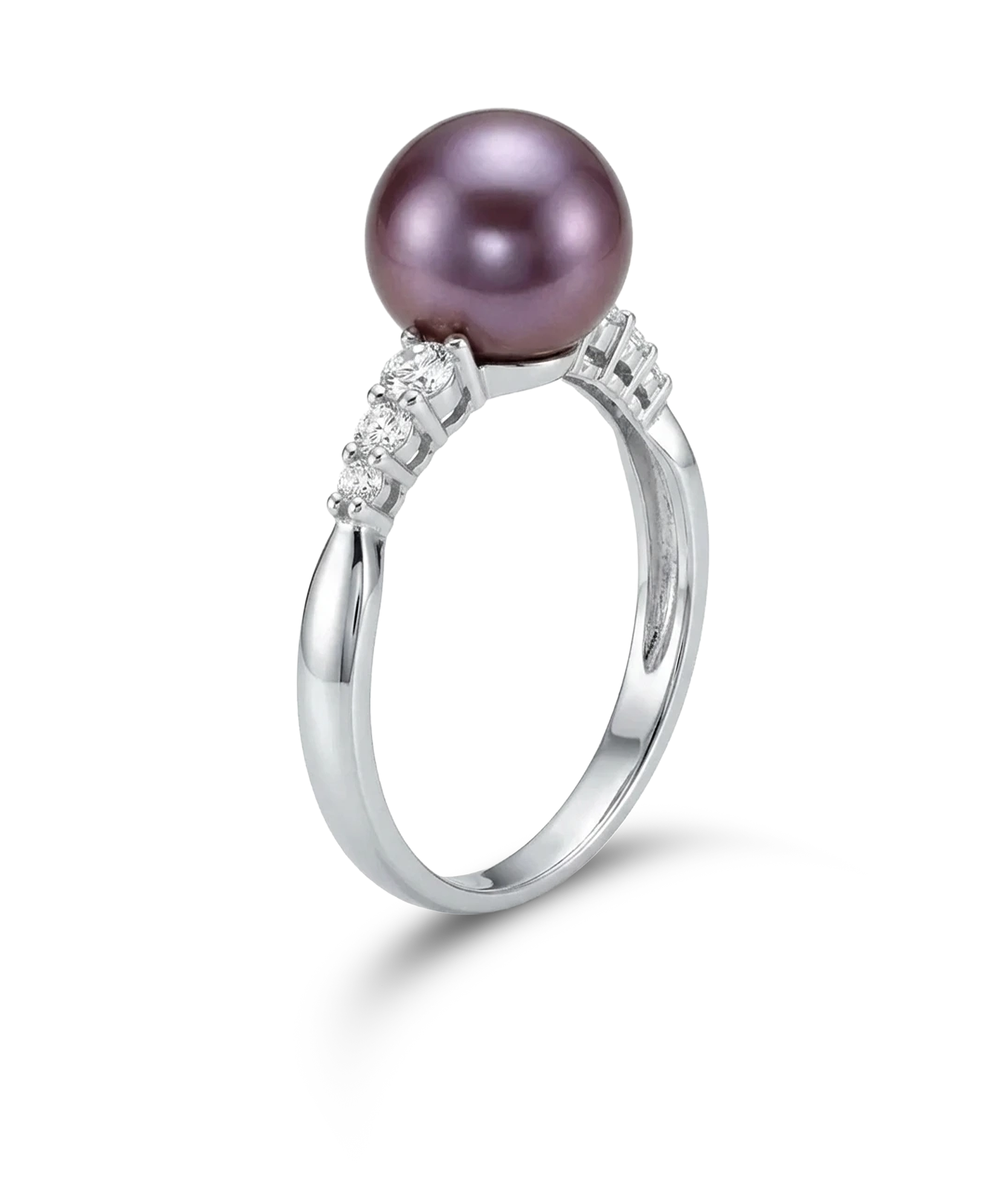 Auksinis žiedas 18.5 dydis su perlu ir briliantais