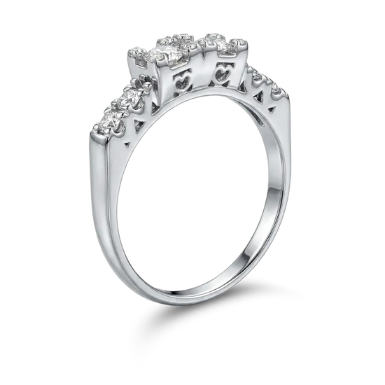 Prabangus žiedas su 0,50 ct briliantais