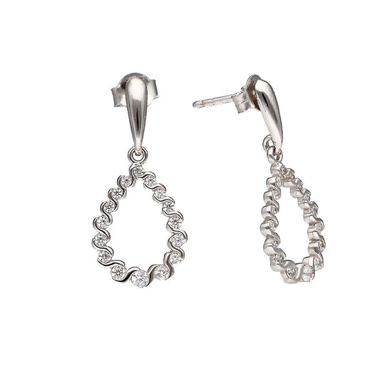 Baltā zelta auskari 