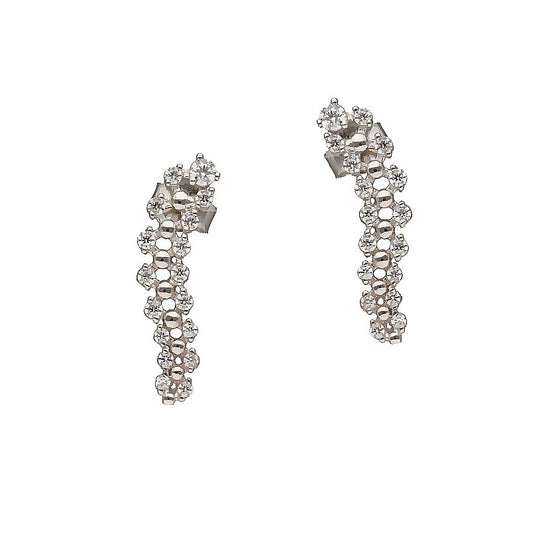 Baltā zelta auskari