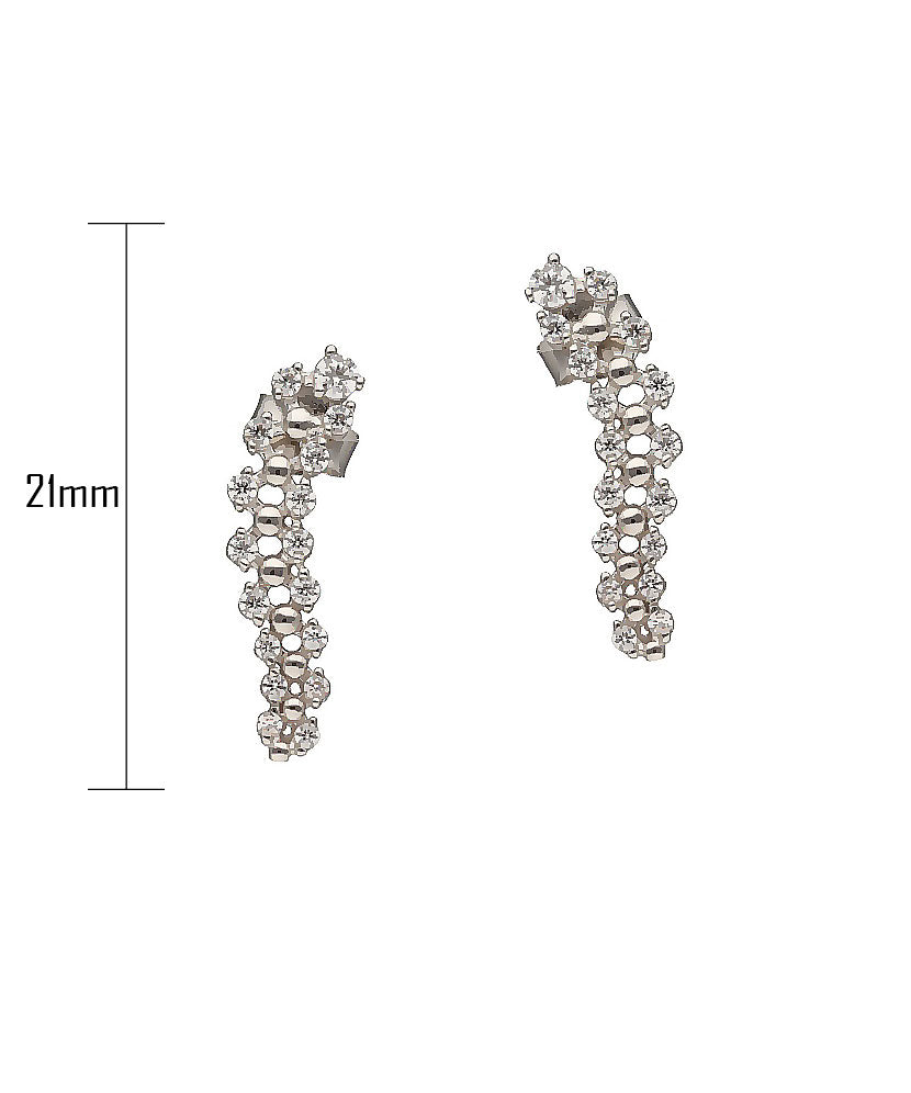 baltā zelta auskari 