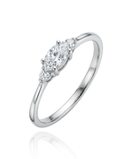 Auksinis žiedas su markizės formos cirkoniu 585 prabos