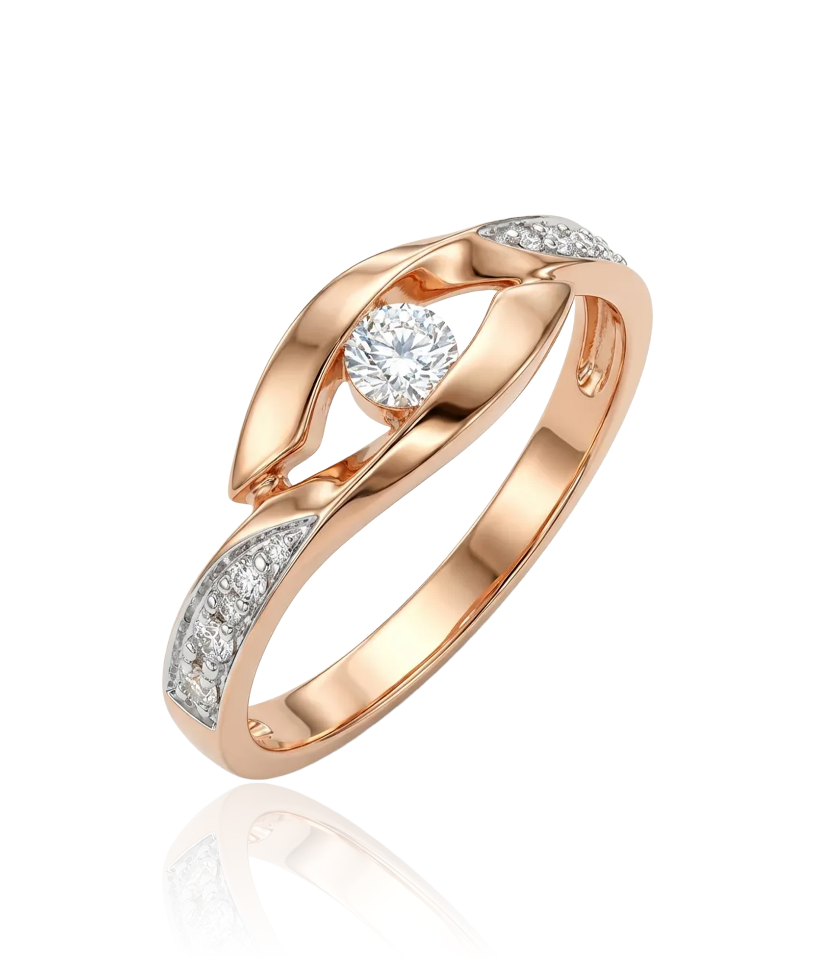 Auksinis žiedas su cirkoniu 16.5 dydis