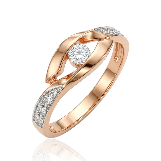 Auksinis žiedas su cirkoniu 16.5 dydis