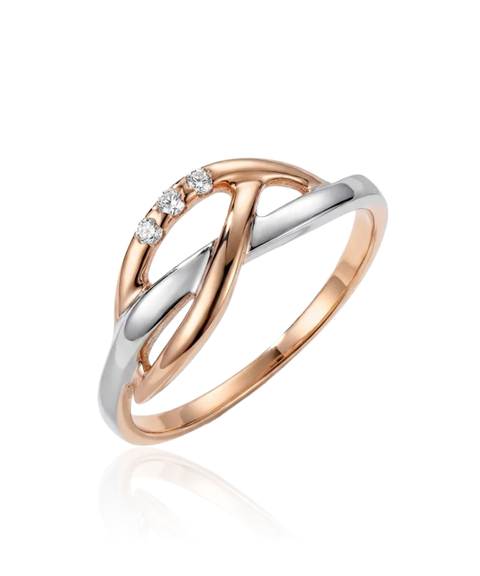 Auksinis žiedas su cirkoniais