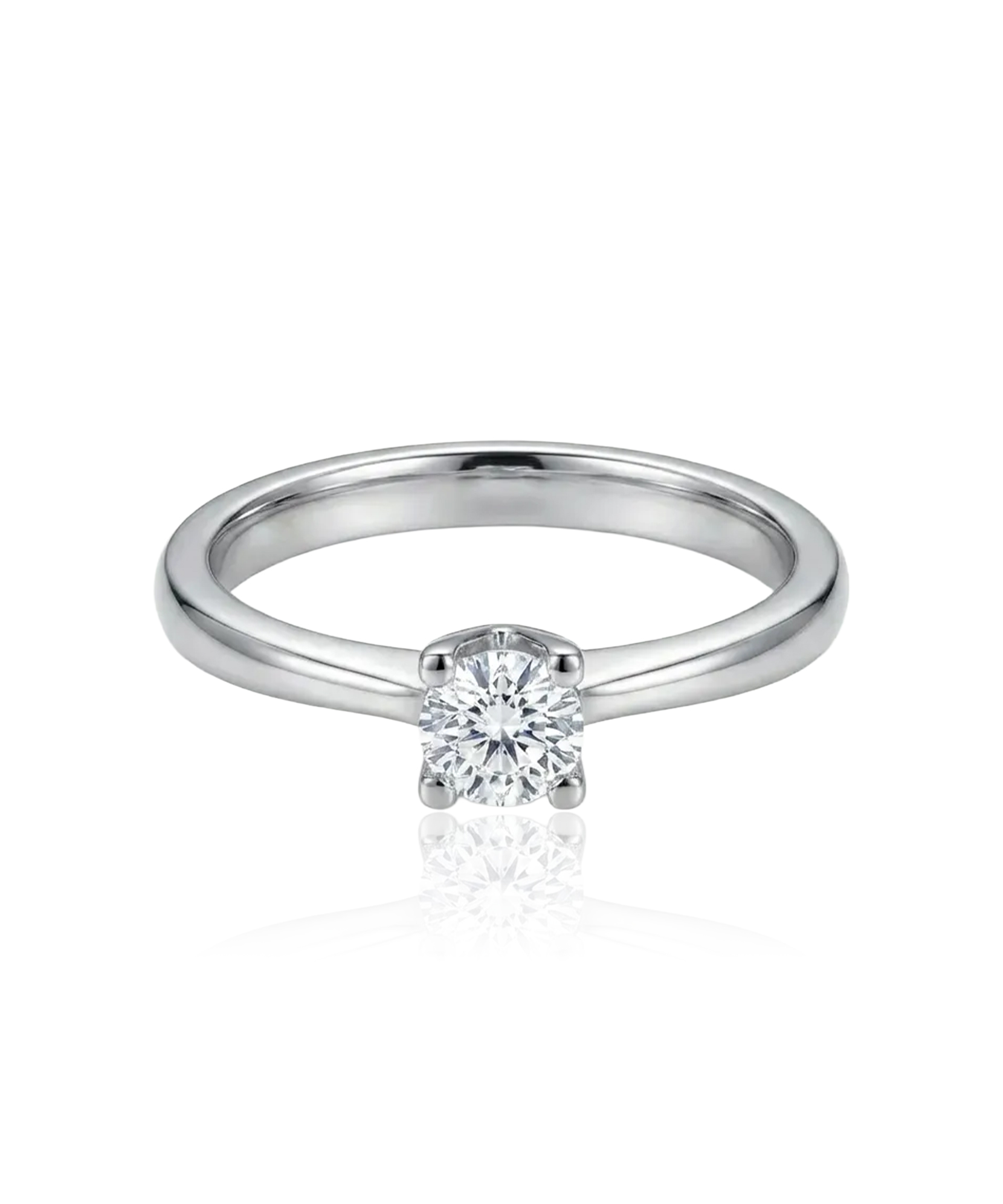 Balto aukso žiedas su cirkoniu