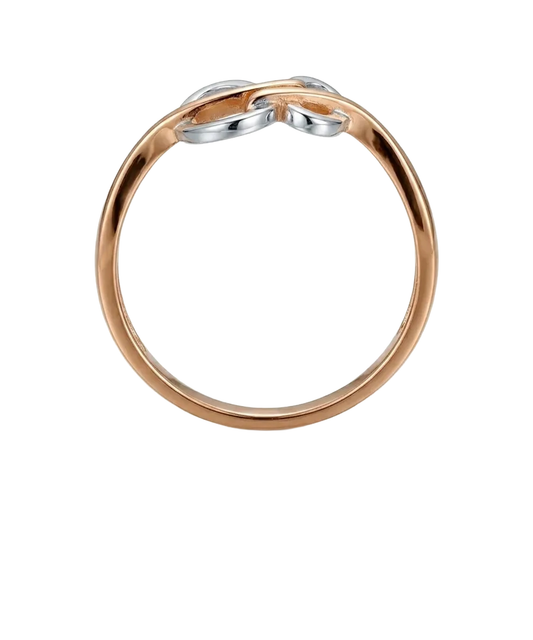 Auksinis žiedas su begalybės simboliu