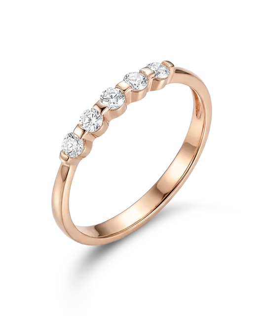 Auksinis žiedas su cirkoniais 17 dydis