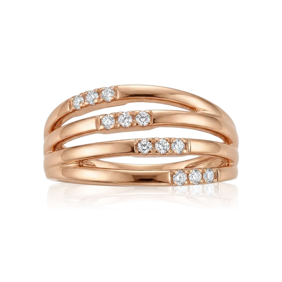 Auksinis žiedas su cirkoniais