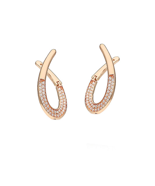 Raudono aukso auskarai 