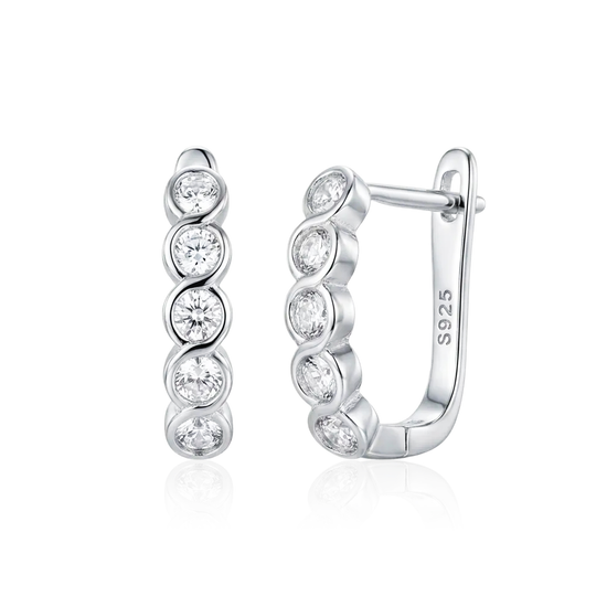 Sidabriniai auskarai su cirkoniais iš 925 sidabro