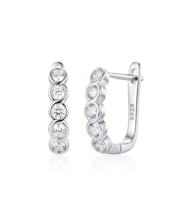 Sidabriniai auskarai su cirkoniais iš 925 sidabro