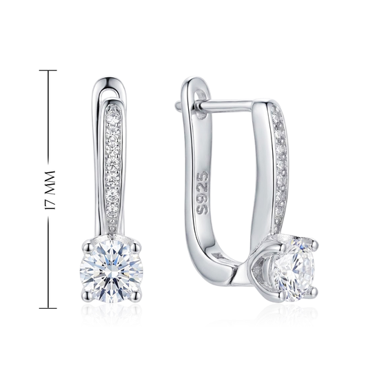 Sidabriniai auskarai su cirkoniais – klasikinis elegantiškas dizainas