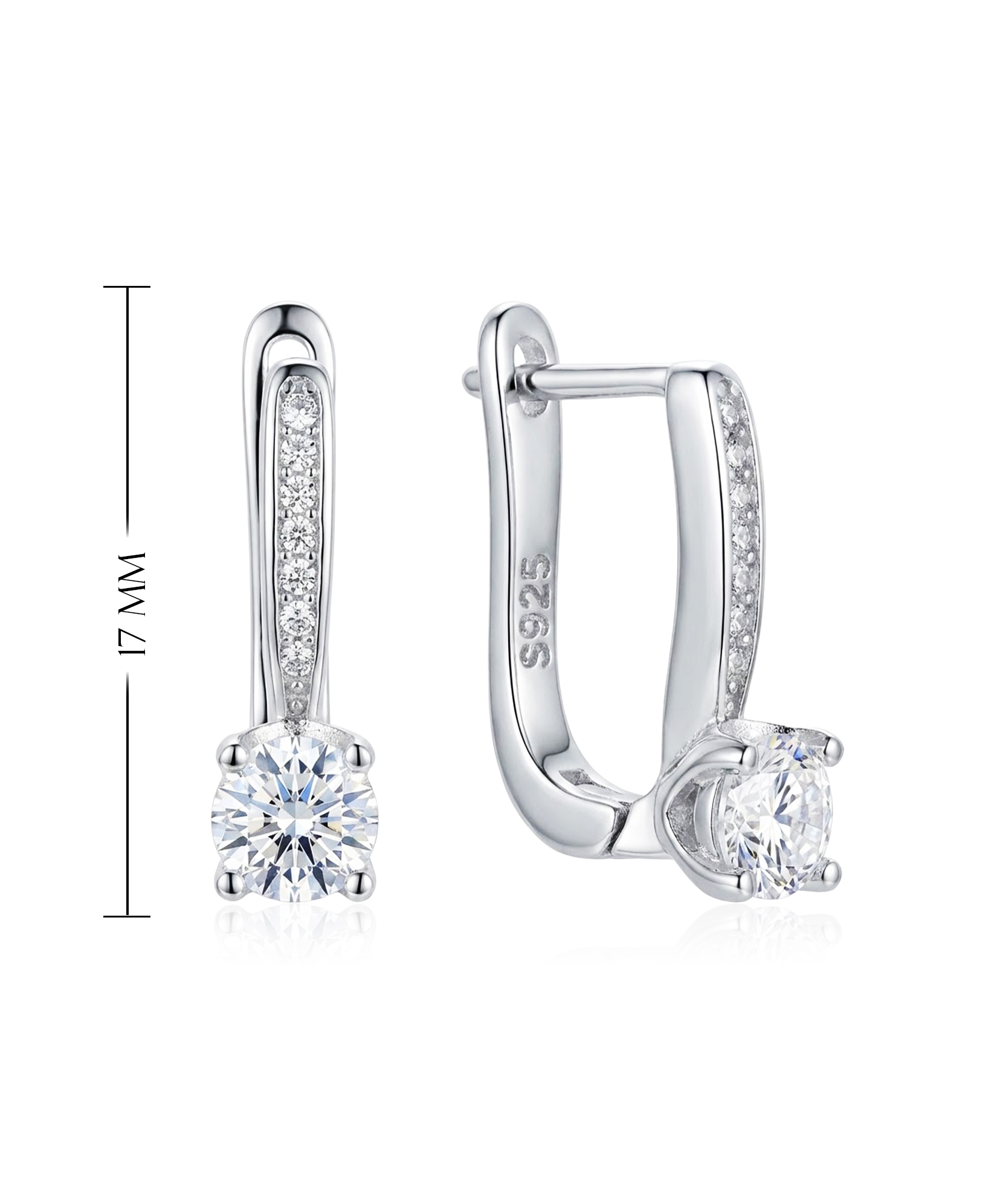 Sidabriniai auskarai su cirkoniais – klasikinis elegantiškas dizainas