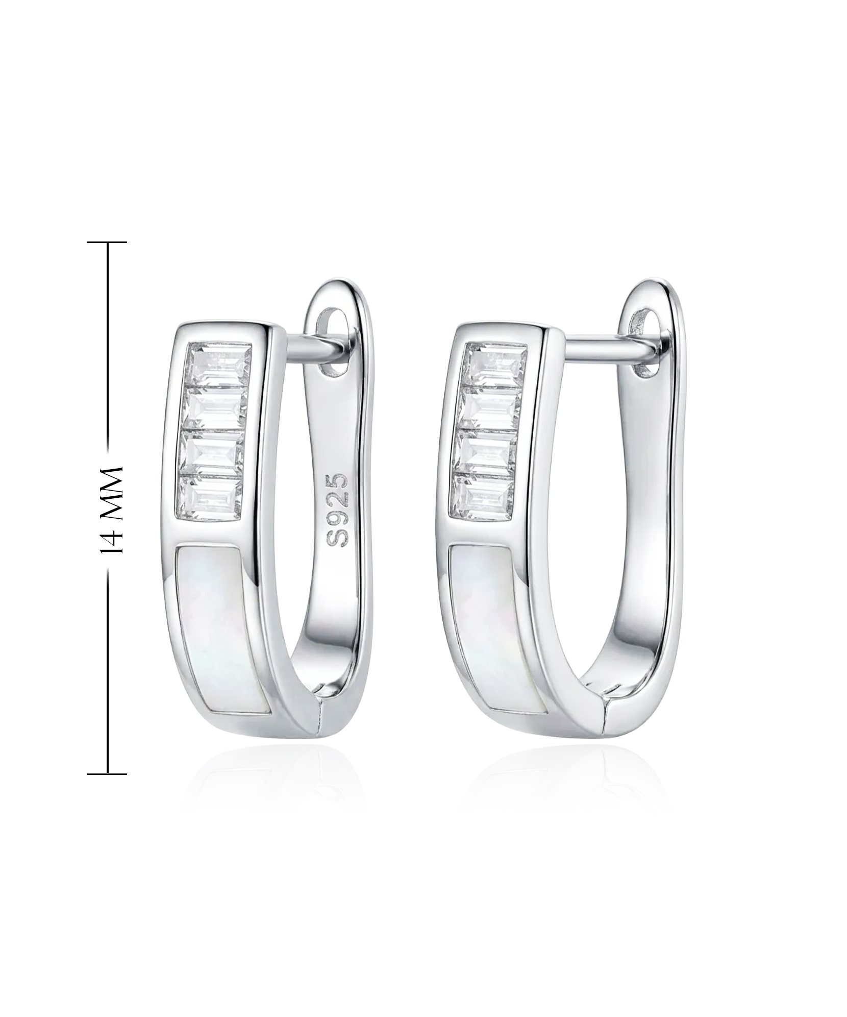 Sidabriniai auskarai su cirkoniais – minimalistiniai